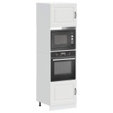 vidaXL Dulapuri Cuptor Lucca, 2 buc, Alb, Lemn Prelucrat, 60x57x207 cm, Mobilier Bucătărie Modular