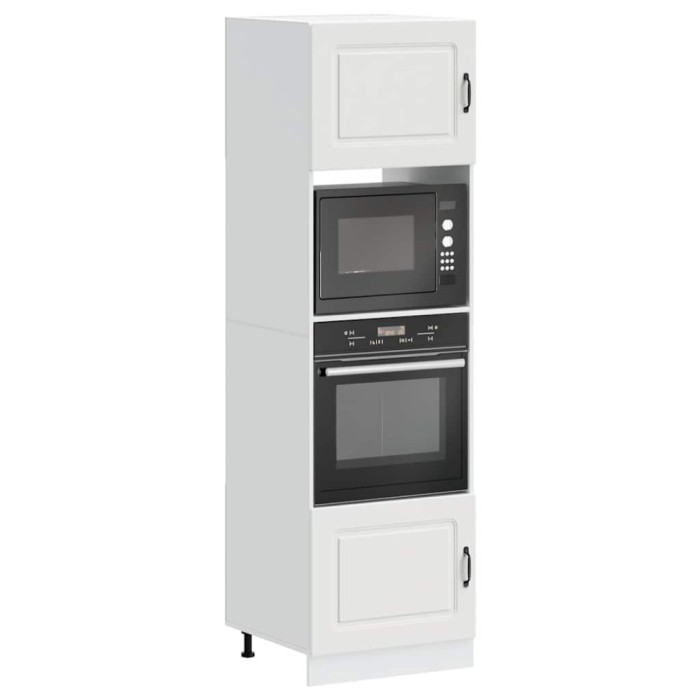 vidaXL Dulapuri pentru cuptor 2 buc Lucca Alb lemn prelucrat 3315031
