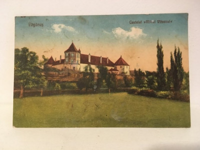 * carte postala veche cu Fagaras Castelul Mihai Viteazul, anul 1928 foto