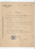 Romania, Fabrica de ape gazoase &quot;Cadrilater&quot;, Chitanta, 1914