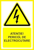 Placuta atentie pericol de electrocutare