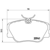 Placute frana Mercedes 124 (W124) 12.84-08.93, 190 (W201) 10.82-08.93, Clasa E (W124) 02.93-06.96, Clasa E Convertible (A124) 05.93-03.98, Clasa E Co, BREMBO