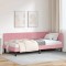 vidaXL Cadru de pat colțar cu headboard Roz 100 x 200 cm Catifea 42016361