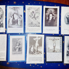 C82F-Semne carte religioase vechi litografice carton anii 1900 Franta Lot 6.