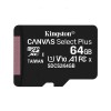 Card Memorie MicroSD Kingston Canvas Select Plus 64GB, Class 10, UHS-I, V10, A1 + Adaptor SD