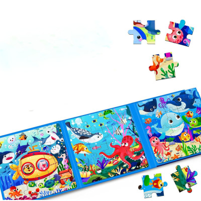 Puzzle magnetic tip carte, pentru copii, 48 piese, KinderWelt Magnetrio Ocean foto