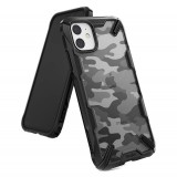 Husa Plastic - TPU Ringke Fusion X Design Camo pentru Apple iPhone 11, Neagra XDAP0002