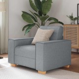vidaXL Canapea fotoliu gri deschis, 60 cm, material textil