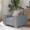 Gossi canapea fotoliu gri deschis, 60 cm, material textil