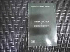 Istoria Analitica A Gandirii Grecesti - Radu Enescu ,549917 foto