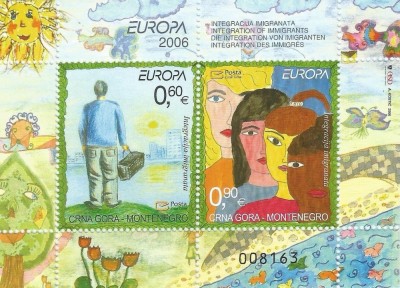 |Muntenegru, bloc, Europa CEPT, 2006, MNH foto