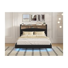 Pat Cod A013 Negru 160X200 + Saltea 160x200