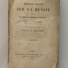 carte veche C.F.P. Masson - Memoires secrets sur la Russie