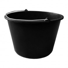 Galeata Rotunda Universala, 20L, Maner Metalic, Neagra, Galeti din Plastic 20L, Galeata pentru Curatenie, Galeata Simpla cu Maner Metalic, Galeti Rotu