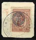 ROMANIA 1919 posta in Levant timbru 10 Bani eroare cu sursarj ranversat, cu stampila oficiului din Constantinopol