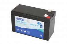 Baterie moto AGM fara intretinere EXIDE 12V 7Ah 85A 150x65x100 AGM12-7F foto