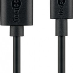 Cablu USB 2.0 A tata - USB-C, 1m, negru, Goobay