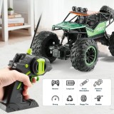 Cumpara ieftin Masinuta Telecomanda iUni YHC021, Scara 1:18, Off-Road, 27MHz, Verde, Acumulator, Anvelope Cauciuc, Suspensii, Urca 45&deg;, 6ani+