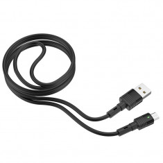 Cablu Date Micro Usb Hoco U82 Cool Grace Silicon 1.2m Negru foto