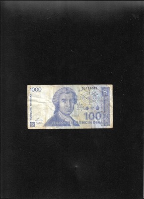 Rar! Croatia 1000 dinari 1991 seria3768082 foto