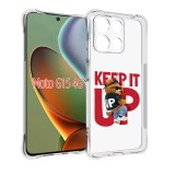 Husa antisoc pentru motorola moto g15, airbag pro, clear, keep it up