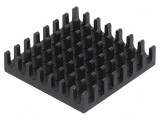 Radiator Extrudat cu Aripioare BGA Negru 27,9mm x 27,9mm