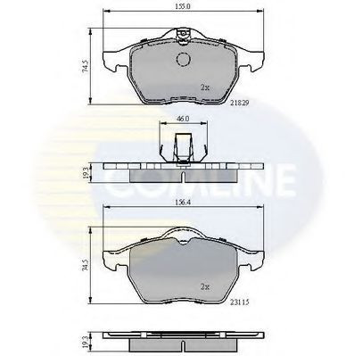 Set placute frana,frana disc SAAB 9-5 (YS3E) (1997 - 2009) COMLINE CBP0749 foto