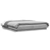 VidaXL Cadru de pat cu lumini LED gri sonoma 150x200 cm lemn prelucrat 3281096