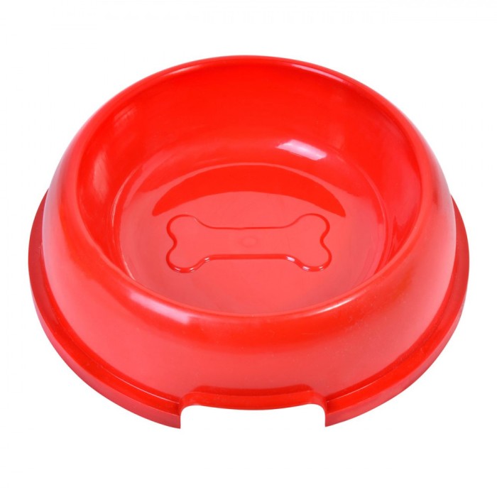 Bol Plastic Animale, Model Rotund, Diametru 20cm, Capacitate 600ml, Roșu