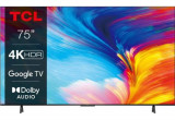 Televizor LED TCL 190 cm (75inch) 75P635, Ultra HD 4K, Smart TV, Google TV, WiFi, CI+