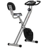 Cumpara ieftin Bicicleta Fitness Pliabila Soozier cu 5 Pozitii Reglabile si 8 Nivele de Rezistenta Magnetica, Structura in X, 43x97x109cm, Gri si Negru, HOMCOM