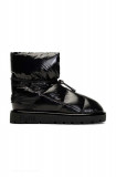 Flufie cizme de iarna Shiny culoarea negru