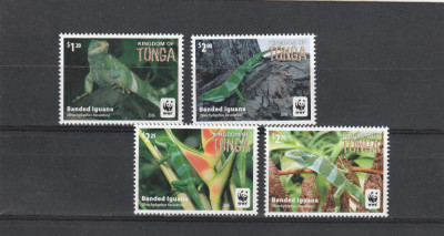 Tonga 2016-WWF,Fauna,Reptile,Iguana,Serie 4 val.,MNH,Mi.2098-2101 foto