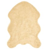 vidaXL Covor Faux din L&acirc;nă de oaie Crem 60 x 90 cm Poliester 42021519