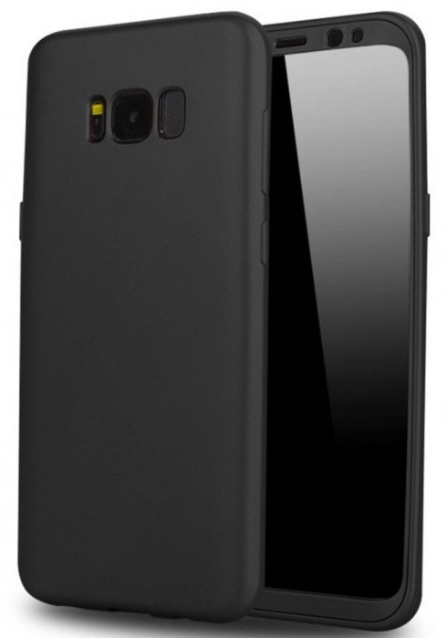 Husa FullBody MyStyle Black pentru Samsung Galaxy S8 acoperire completa 360 grade cu folie de protectie gratis