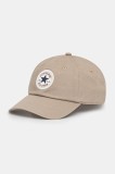 Converse șapcă de baseball din bumbac culoarea bej, cu imprimeu, 10027421-A19