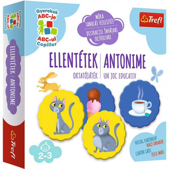 Joc educativ de memorie Antonime, 4 ani+