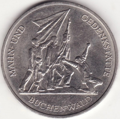 Moneda Republica Democrata Germana - 10 Mark 1972 - Memorialul Buchenwald foto