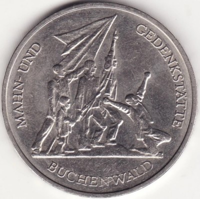 Moneda Republica Democrata Germana - 10 Mark 1972 - Memorialul Buchenwald foto