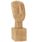 Sculptura decorativa din lemn exotic, EVNC, 11x12x32cm, bust