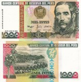 Bancnota Peru 1000 Intis 1988 UNC Necirculata