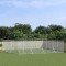 vidaXL Padoc de exterior pentru c&acirc;ini argintiu 8x8x2 m oțel galvanizat 3190464