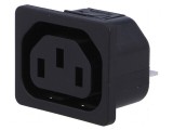 Conector alimentare AC soclu mamă 10A 250VAC IEC 60320 IP30