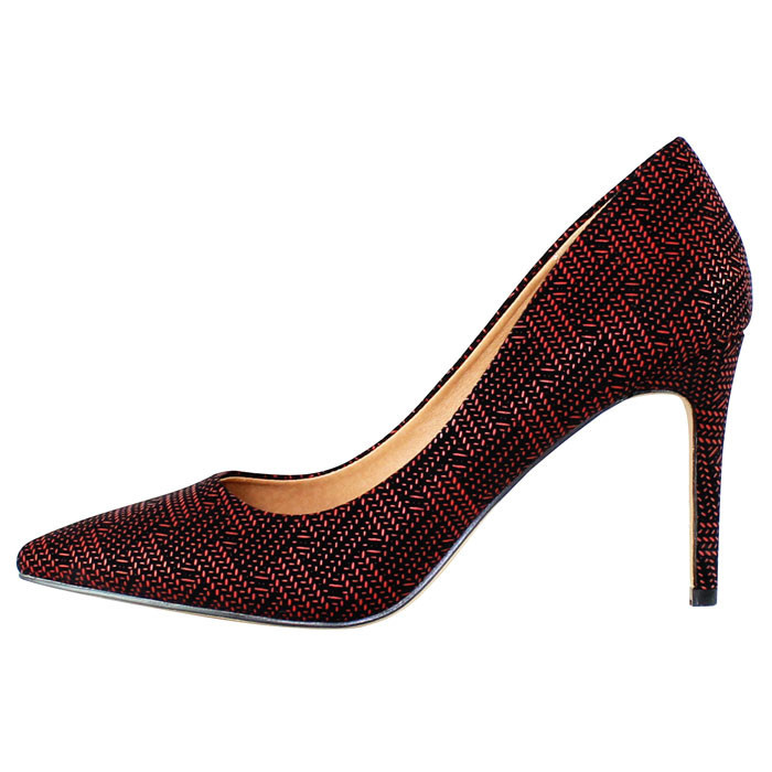 Pantofi cu toc dama - Azarey shoes negru/rosu - Marimea 37