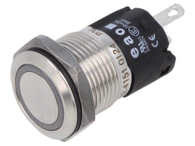 Lampă LED control albastru 24V 16mm