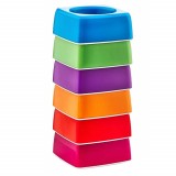 Suport Pufo pentru oua, set 6 bucati, 5 x 2 cm, multicolor