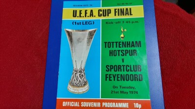 program fianala Cupa UEFA Tottenham - SC Feyenoord foto