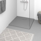 Cadita dus gri 90x90 cm vidaXL SMC, anti-alunecare, rezistenta