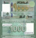 Bancnota Liban 1000 Livres 2016 UNC, Neutilizata - Colectie Numismatica Asia