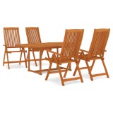 Cumpara ieftin Set mobilier de gradina, 5 piese, lemn masiv de eucalipt